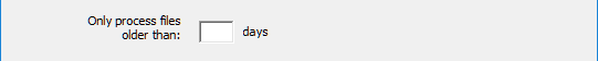 Process only files older than a given number of days (Optional)