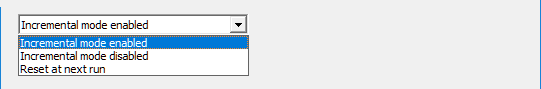 Incremental mode